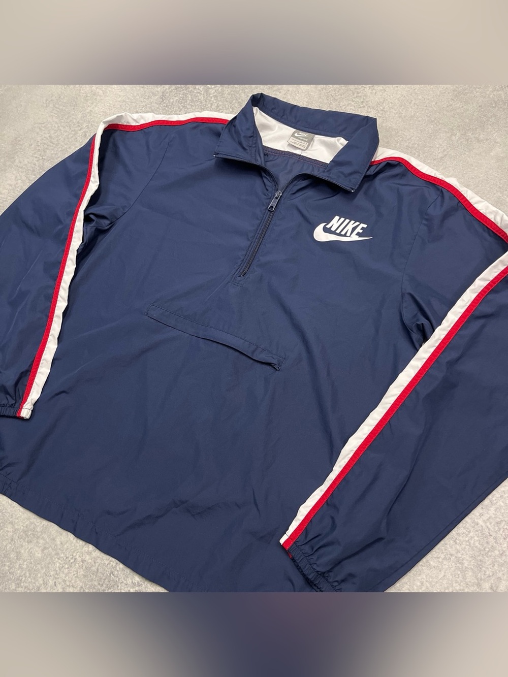 Nike Sportswear Lightweight Navy Blue USA Themed Quarter Zip Anorak Track Jacket